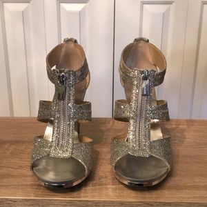 Worn Once Silver Sparkly Heel